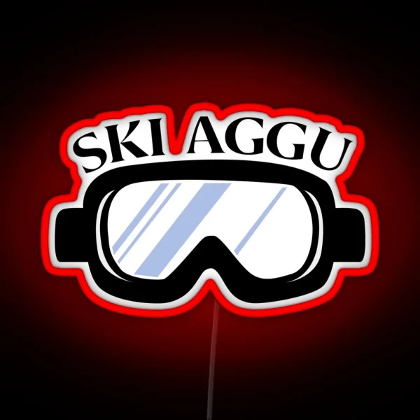 Ski Aggu Goggles RGB Neon Sign