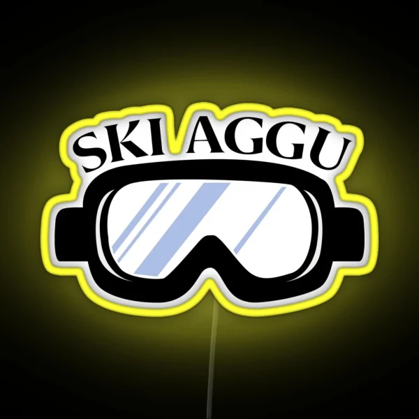 Ski Aggu Goggles RGB Neon Sign