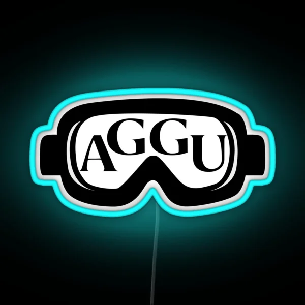 Ski Aggu Goggles RGB Neon Sign