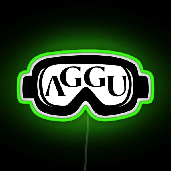 Ski Aggu Goggles RGB Neon Sign