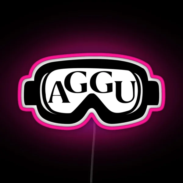 Ski Aggu Goggles RGB Neon Sign