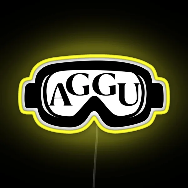 Ski Aggu Goggles RGB Neon Sign