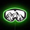Neon Ski Board Goggles RGB Color Changing Room Decor Sign