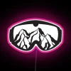 RGB Neon Light Up Canvas Signboard for Skiing Enthusiasts