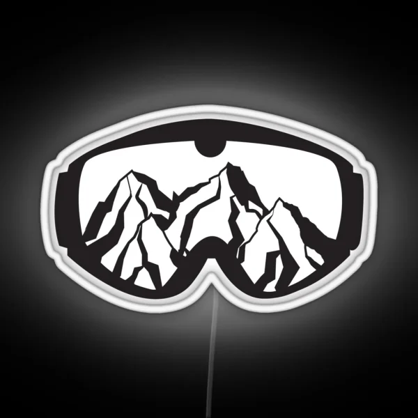 Ski Board Goggles RGB Neon Sign