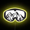 Colorful ski resort themed LED neon signage for board enthusiasts.