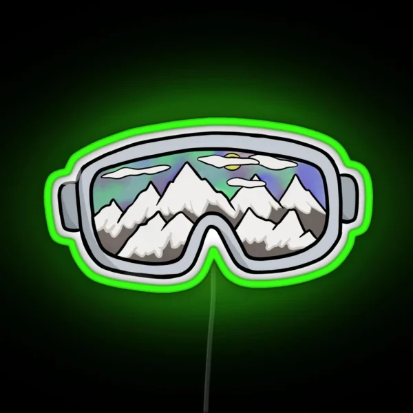 Ski Goggles RGB Neon Sign