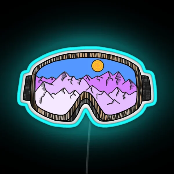 Ski Goggles RGB Neon Sign