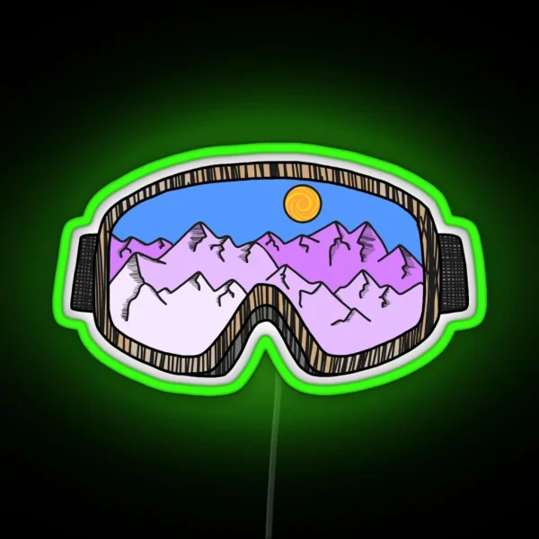 Ski Goggles RGB Neon Sign