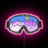 RGB LED neon ski goggles decorative wall art display