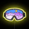 RGB Colorful Neon Sign with Electric Ski Goggle Display Style