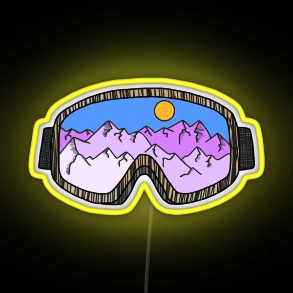 Ski Goggles RGB Neon Sign