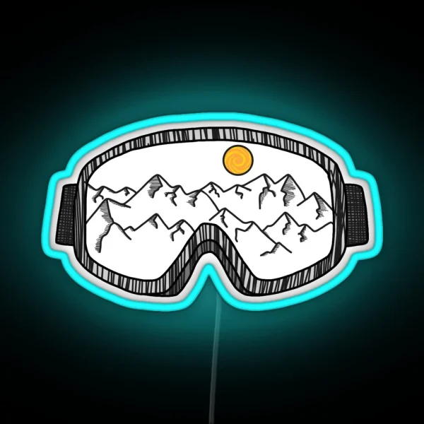 Ski Goggles RGB Neon Sign