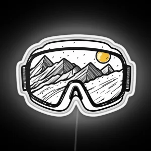 Ski Goggles Snowboard Snowboarding Gifts RGB Neon Sign