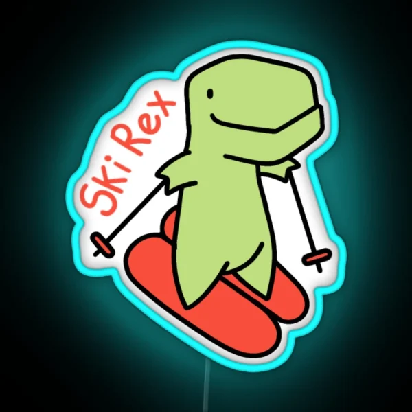 Ski Rex RGB Neon Sign