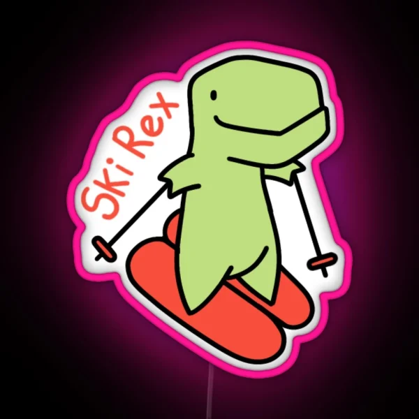 Ski Rex RGB Neon Sign