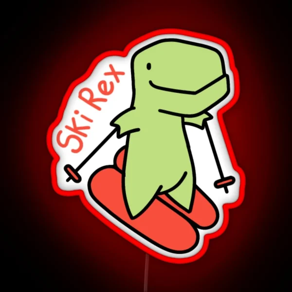 Ski Rex RGB Neon Sign