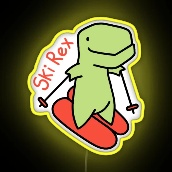 Ski Rex RGB Neon Sign