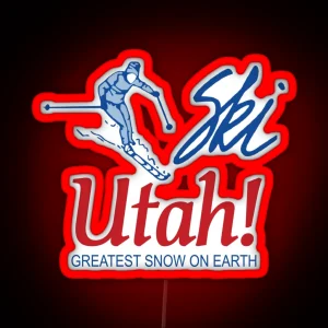 Ski Utah Greatest Snow On Earth RGB Neon Sign