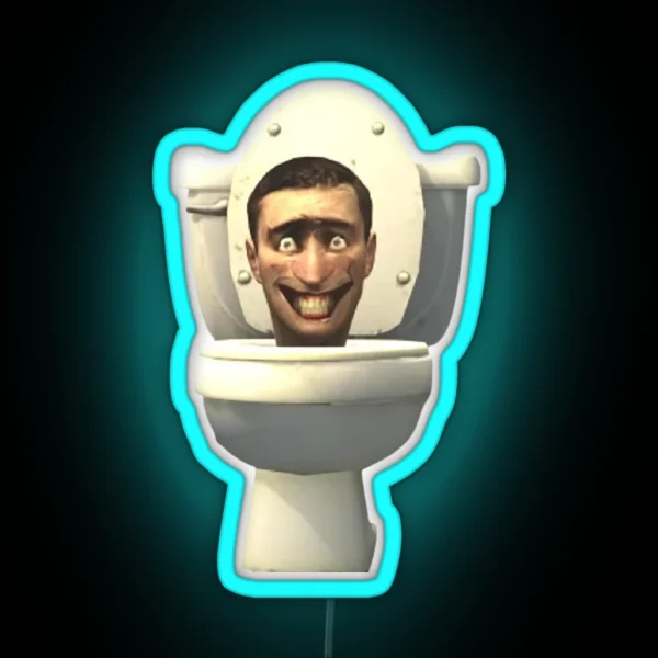 Skibidi Toilet Meme RGB Neon Sign