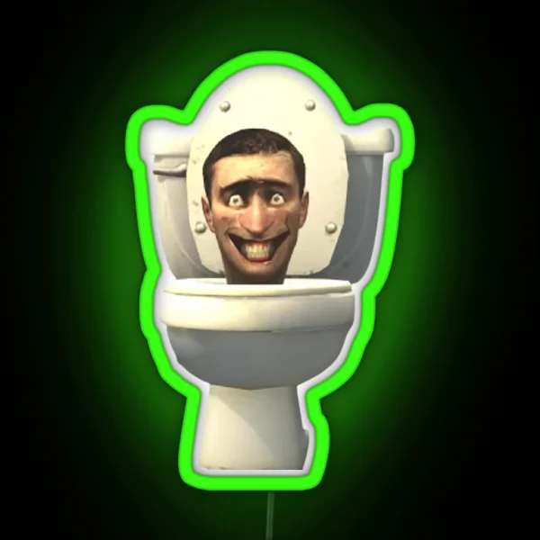Skibidi Toilet Meme RGB Neon Sign