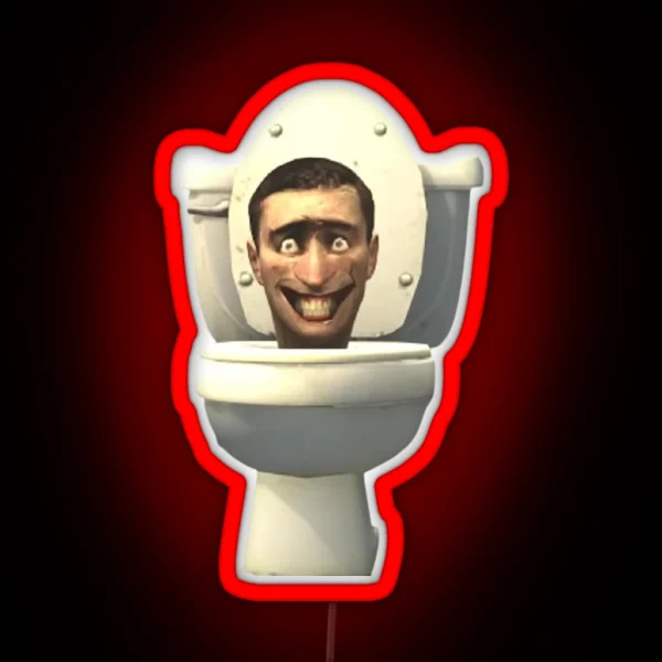 Skibidi Toilet Meme RGB Neon Sign