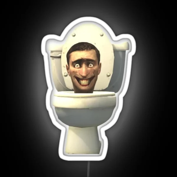 Skibidi Toilet Meme RGB Neon Sign