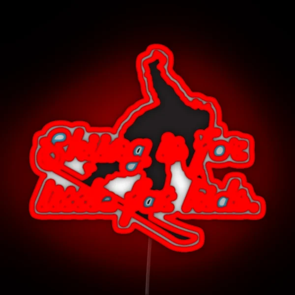 Skiing Is For Little Fat Kids RGB Neon Sign
