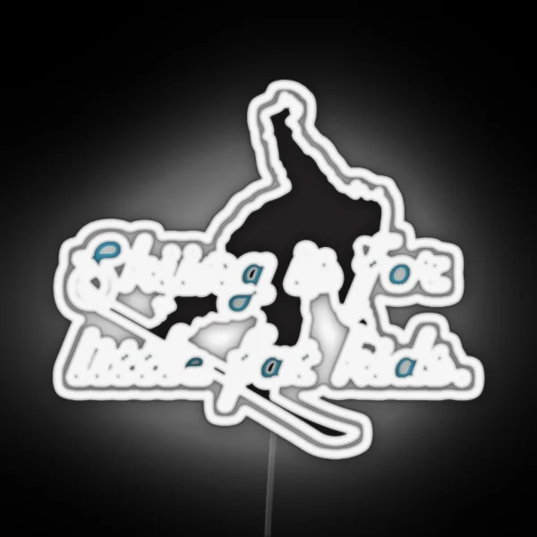 Skiing Is For Little Fat Kids RGB Neon Sign