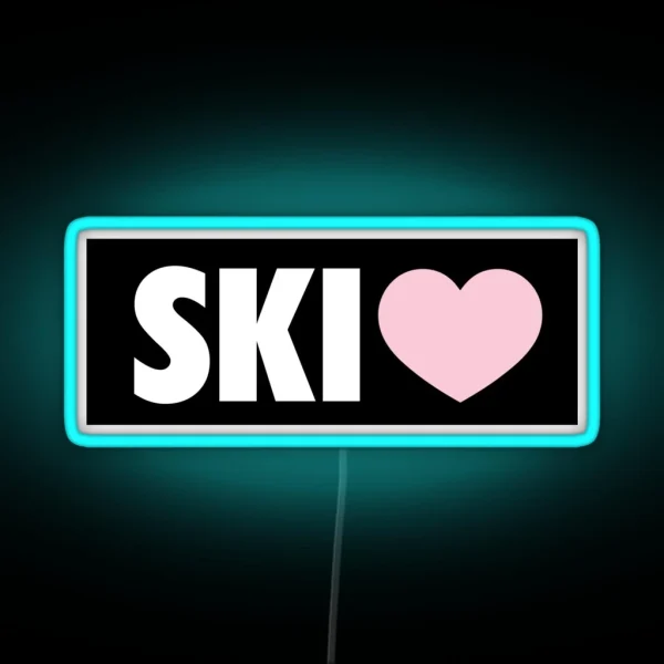 Skiing RGB Neon Sign