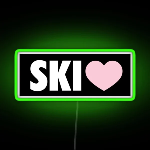 Skiing RGB Neon Sign