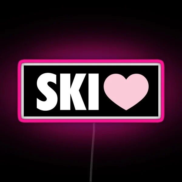 Skiing RGB Neon Sign