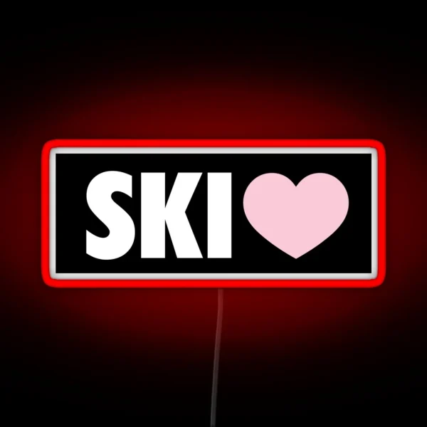 Skiing RGB Neon Sign