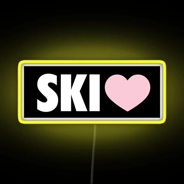 Skiing RGB Neon Sign