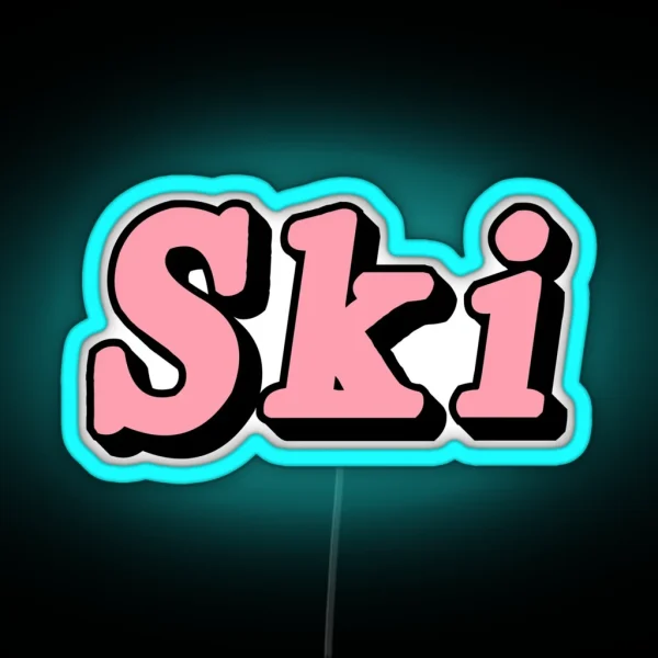 Skiing RGB Neon Sign