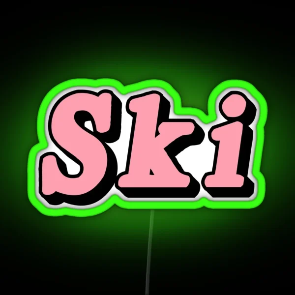Skiing RGB Neon Sign
