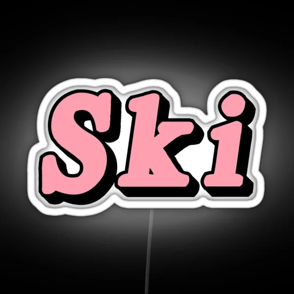 Skiing RGB Neon Sign