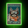Whimsical Feline Adventure Inspired Neon Sign for Mountain Home Decor Enthusiasts