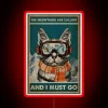 Ski Bum in Your Heart: Feline's Mountain Calling Glow Sign