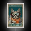 Neon Ski Resort Motto Sign with Feline Whimsy and Colorful Lights
