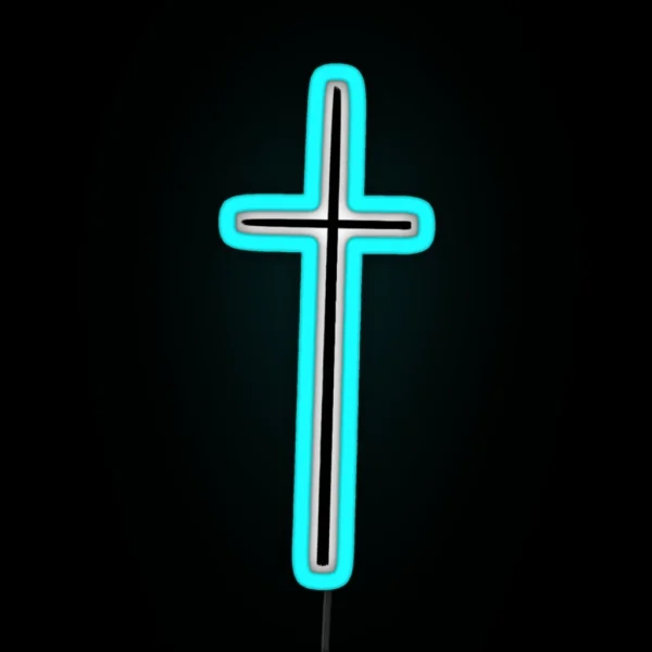 Skinny Cross RGB Neon Sign