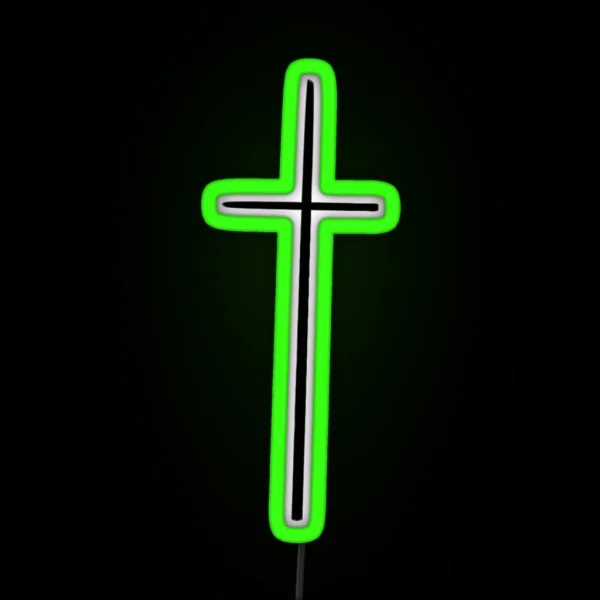 Skinny Cross RGB Neon Sign