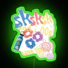 Neon Turtle Conservation Sign, Save Marine Life Environment Awareness Decorations