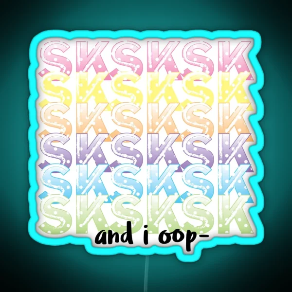 SKSKSK RGB Neon Sign