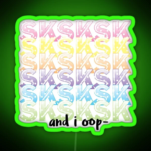SKSKSK RGB Neon Sign