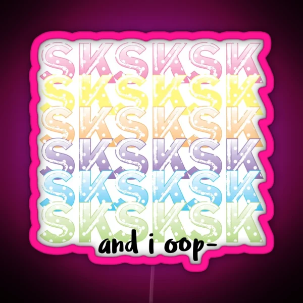 SKSKSK RGB Neon Sign