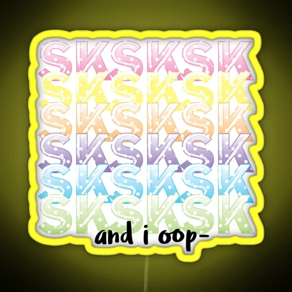 SKSKSK RGB Neon Sign