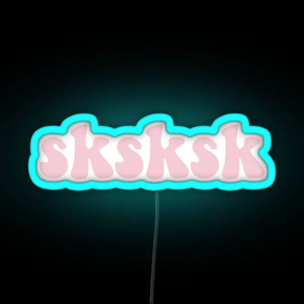 Sksksk Save The Turtles RGB Neon Sign