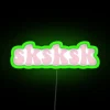 Vibrant Rainbow Glass Neon Sign, Eco-Friendly Home Decor, Turtle Conservation Support