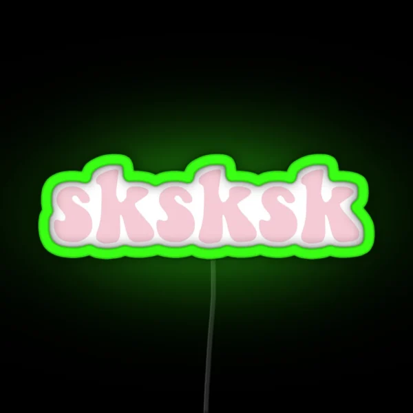 Sksksk Save The Turtles RGB Neon Sign